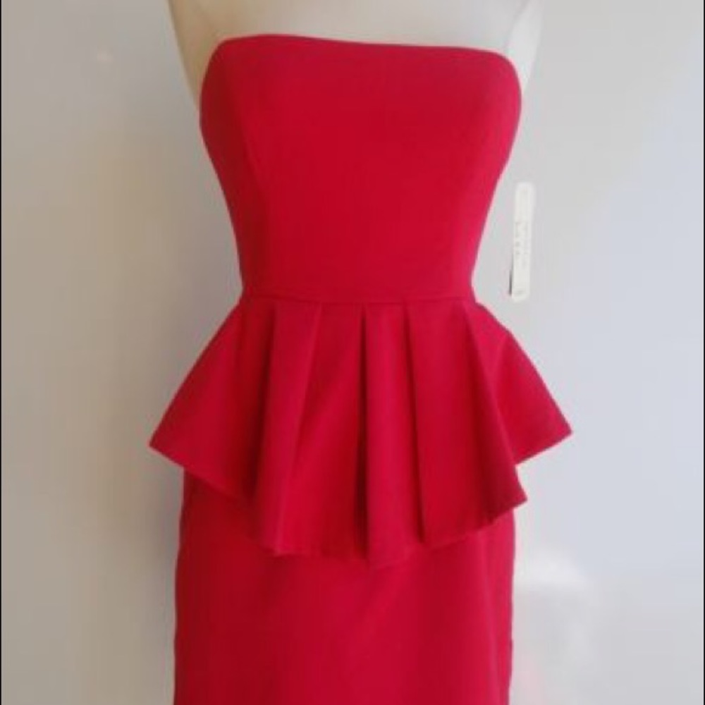 Nicole Miller Artelier NWT red peplum dress